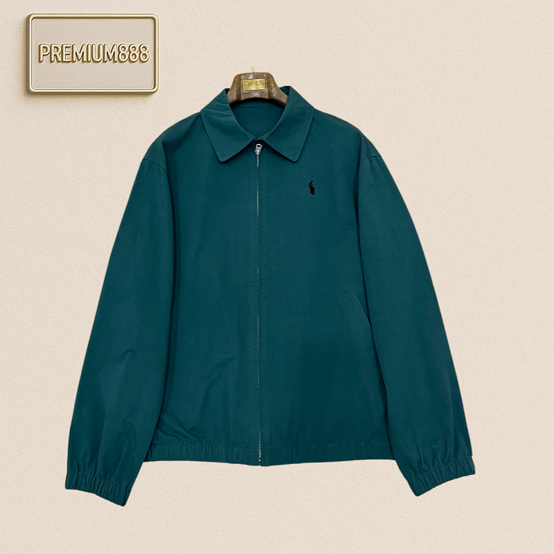 Polo Ralph Lauren Peacock Green Pure Cotton Harrington Jacket Coat