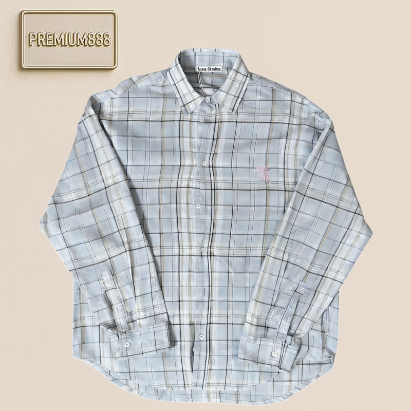Product In Stock Acne Linen Glossy Check Shirt
