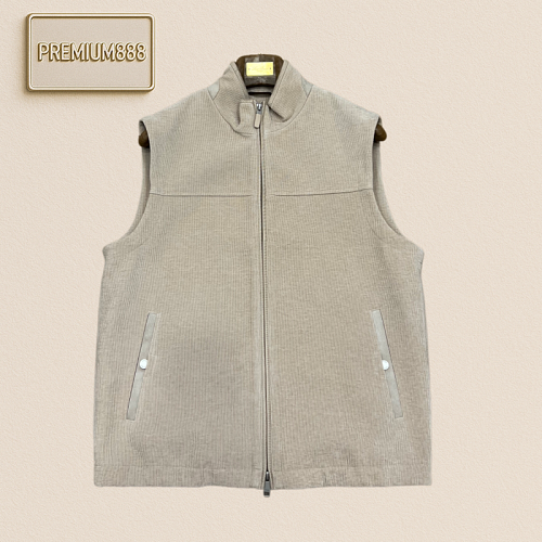 Zegna Jenia Button-down Zipper Canvas Casual Jacket