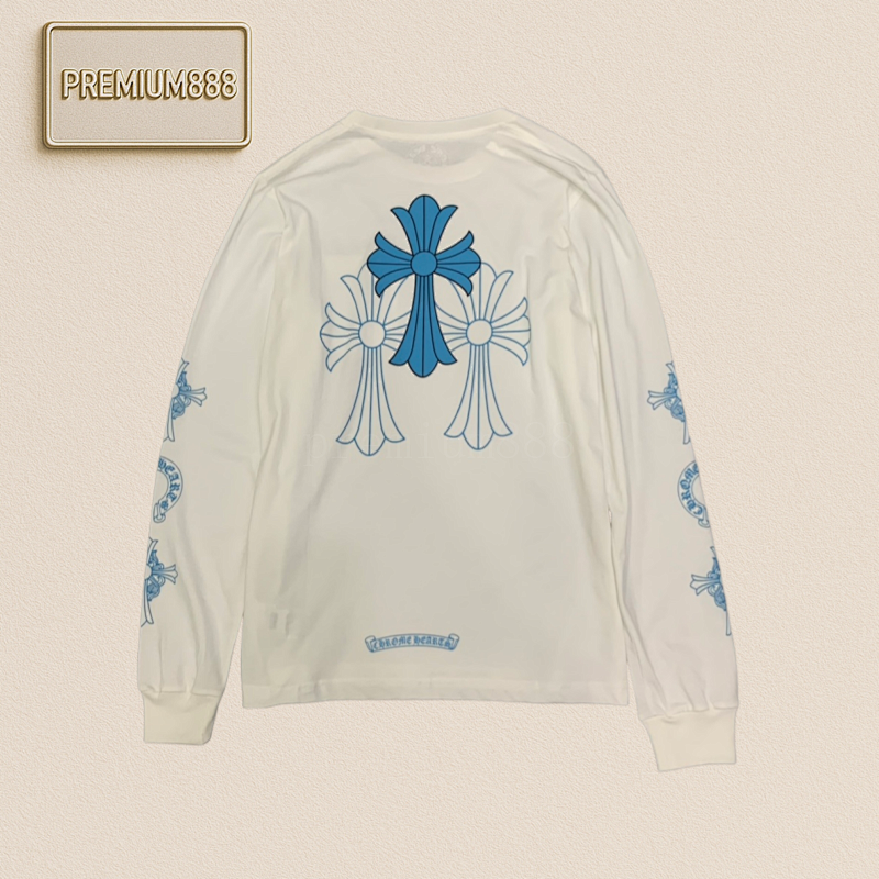 A Limited Edition Of 32 Pure Cotton Long-sleeved Shirts With A Simple Cross Sanskrit Lette