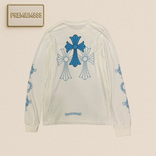 A Limited Edition Of 32 Pure Cotton Long-sleeved Shirts With A Simple Cross Sanskrit Lette