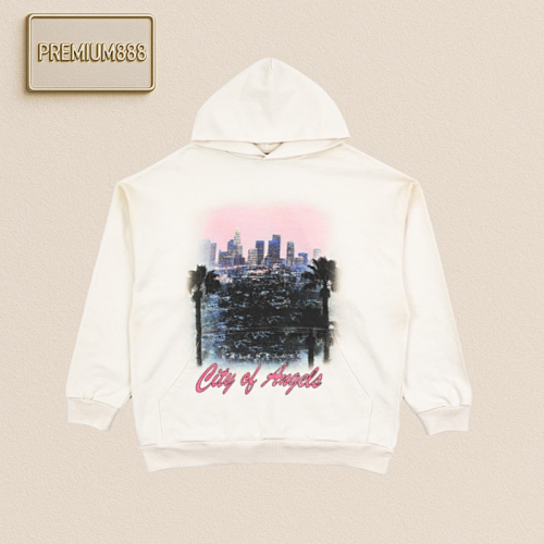 Balenciaga Blcg 25Fw Los Angeles Night View Print Hooded Sweatshirt