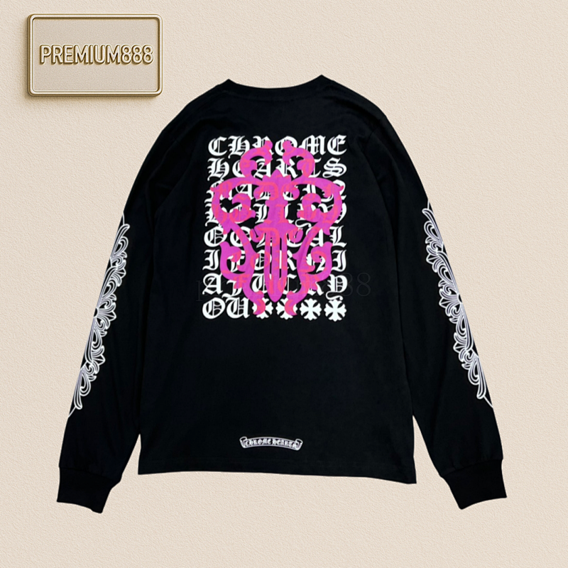Sanskrit Sword Print Long-sleeved Shirt
