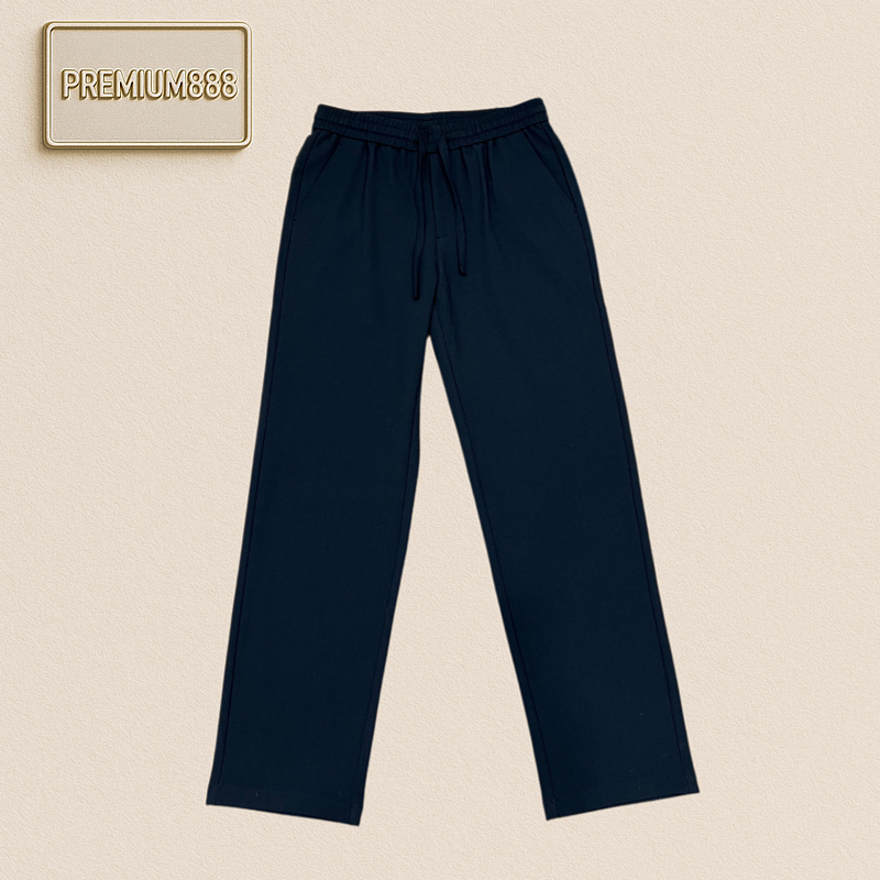 Brioni Double Drawstring Elasticated Embroidered Casual Pants