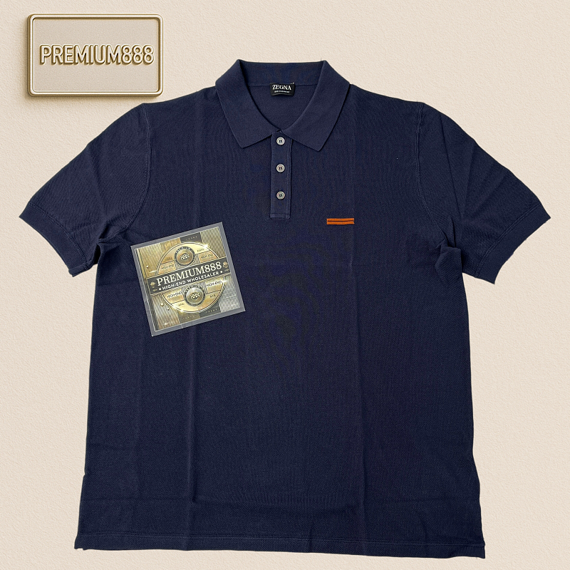 Zeg A Spring Summer New Collection - Road Sign Knitted Polo Shirt. Sizes 48-56. Khaki Colo