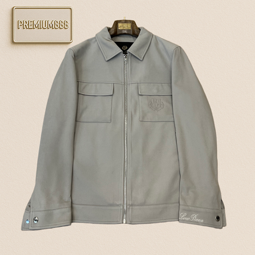 Loro Piana Polo Collar Fleece Work Jacket