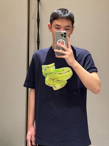 Loewe Jelly Green Snake Round Neck Short Sleeve