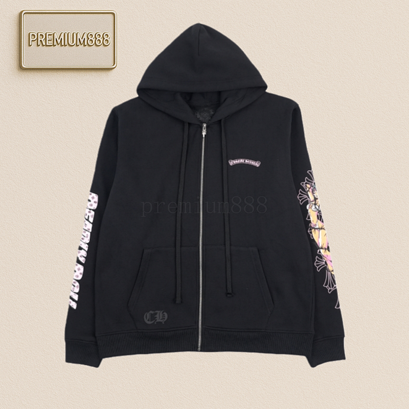 Chrome Hearts X Deadly Doll Dark Sweetheart Full Print Zipper Hoodie