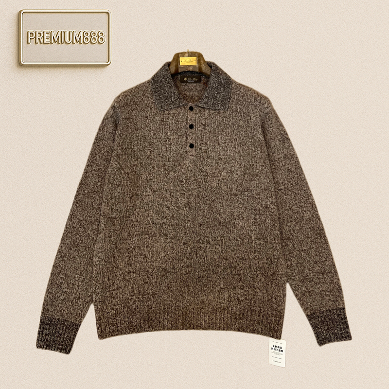 Lp Nuoyuanpianya Sweater Polo Shirt With Flared Collar And Long Sleeve