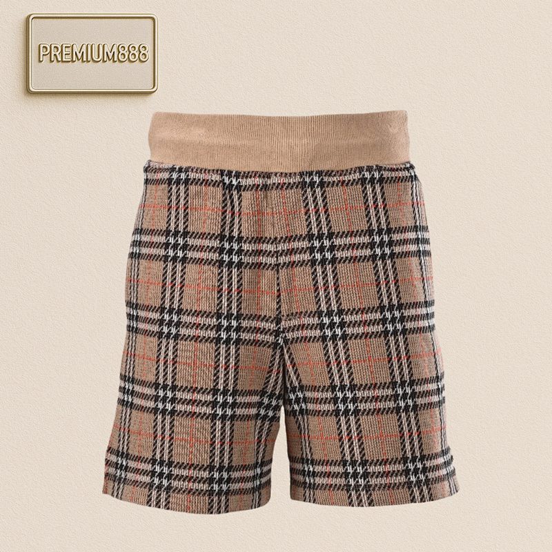Burberry Bbr Yellow Check Cotton-blend Check Shorts