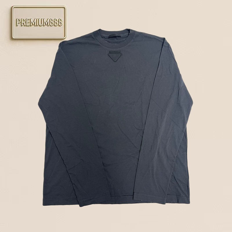 Prada Triangle Patch Round Neck Top - Lightweight Version