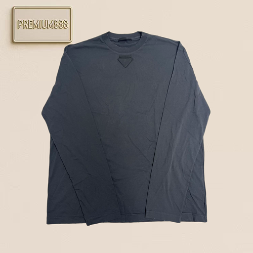 Prada Triangle Patch Round Neck Top - Lightweight Version