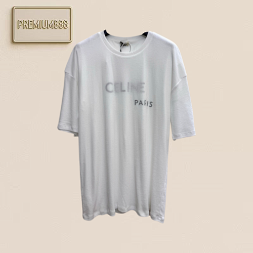 Ce Selin Fake Two-piece Jersey Printed Combed Cotton Double-layer Short-sleeved Shirt