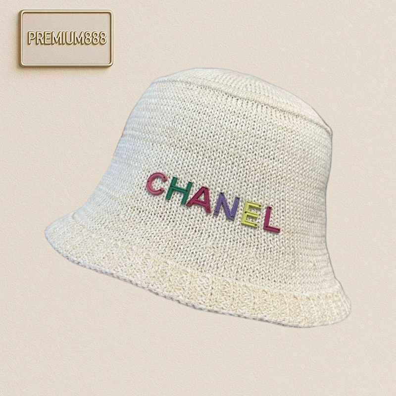 Chanel Knitted Bucket Hat Top Hat Head Circumference 57cm
