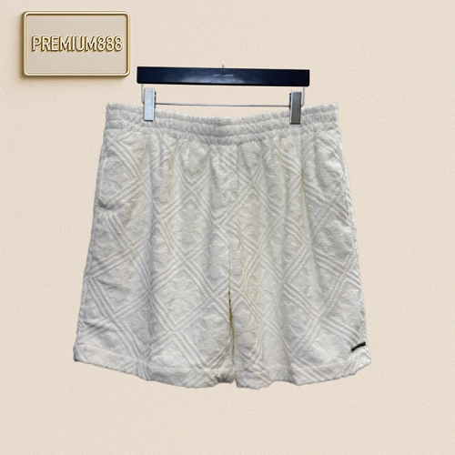 Chrome Hearts CH Crocin Blanc Cannes Limited-edition Cruciform Towel Fabric Casual Shorts