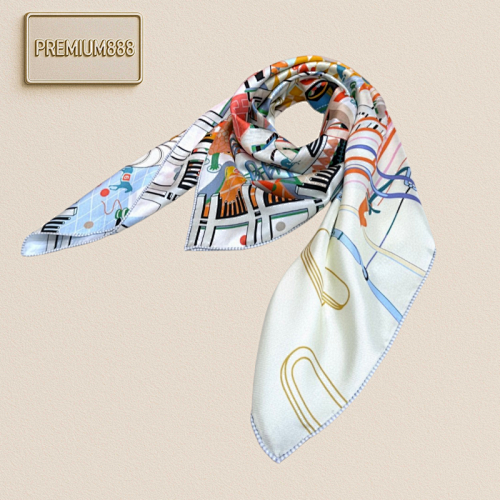 Hermès Horse Racing Club-90 Silk Scarf New In Early Spring