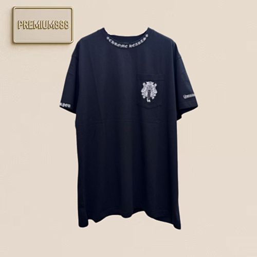 Chrome Hearts CH Crocin Vintage Crossed-Straps Vine-Entwined Sword Short-Sleeved T-Shirt