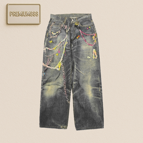 Acne Printed Chain Candy Pants