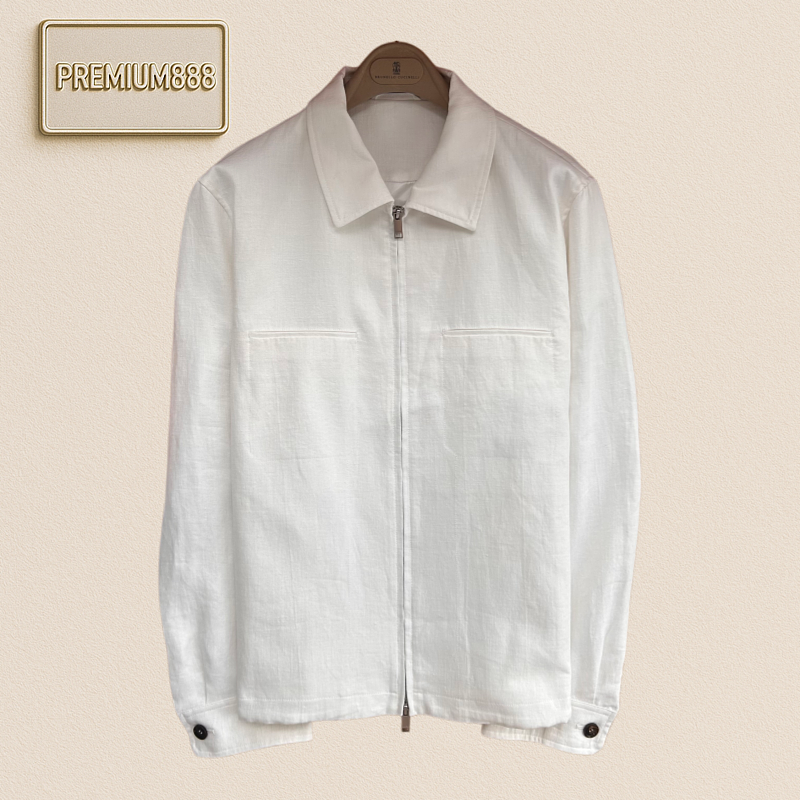 Zegna Jenia Zippered Collar Jacket