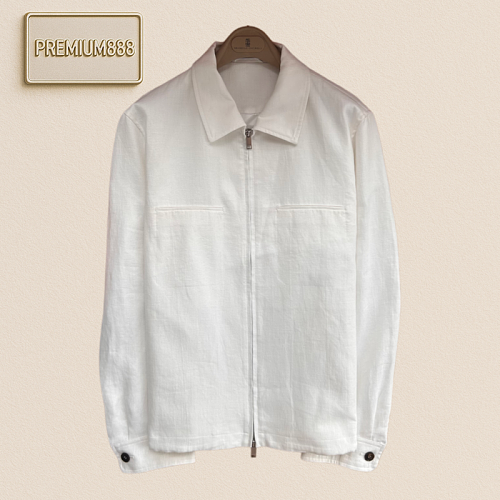 Zegna Jenia Zippered Collar Jacket