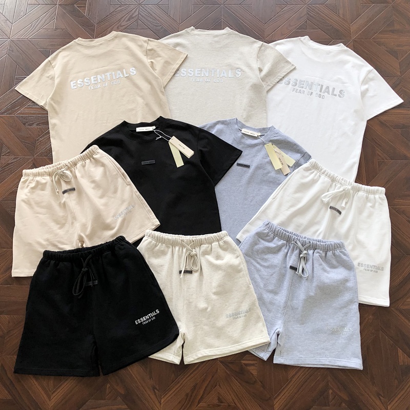 Essentials Pants Fog T-Shirt Shorts