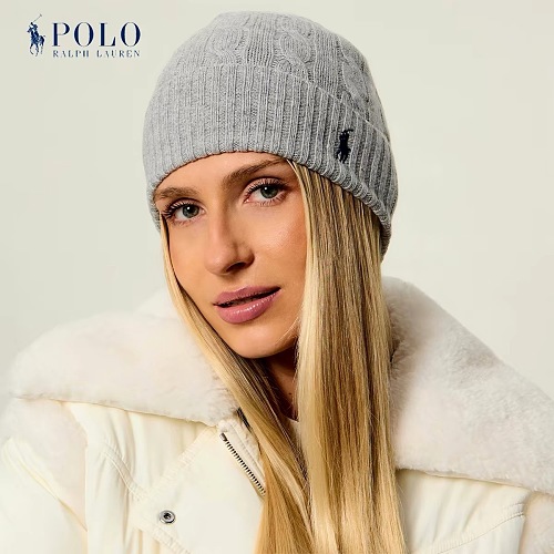 14.6 RL Men's And Women's Cable Knit Wool Hats RL E