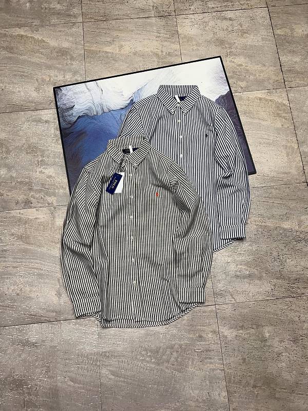 29.2 RL Linen Red Striped Shirt RL E