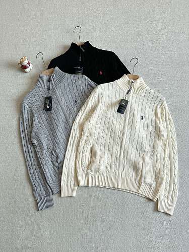 29.2 RL Cable-knit Full-zip Cardigan RL E