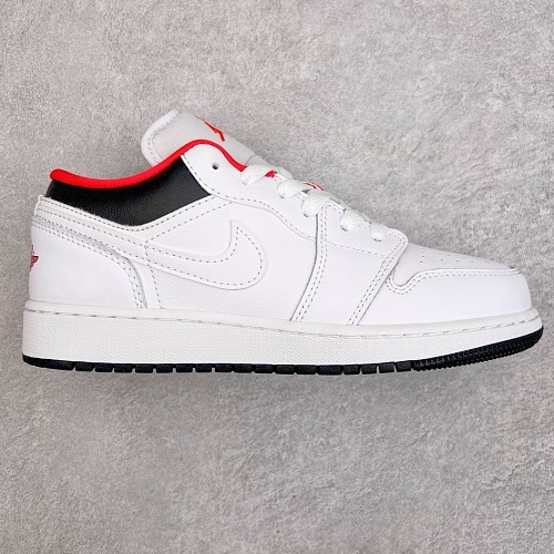Jordan AJ1 Low Cut White Black And Red