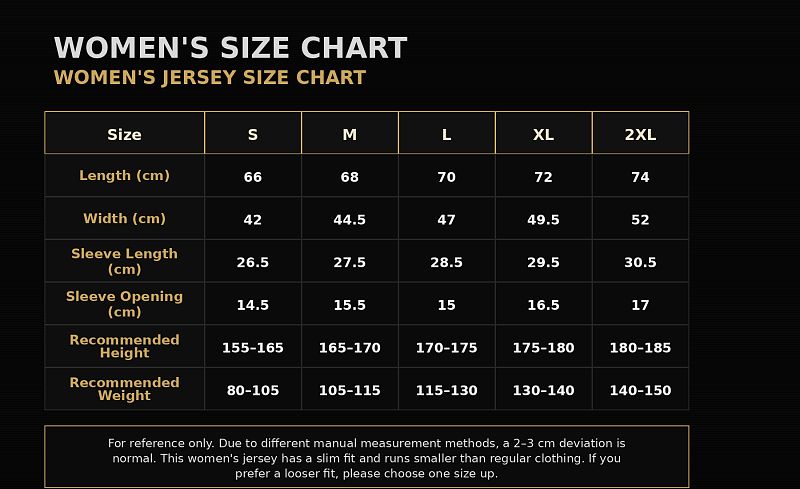 Size S-M-L-XL-2XL