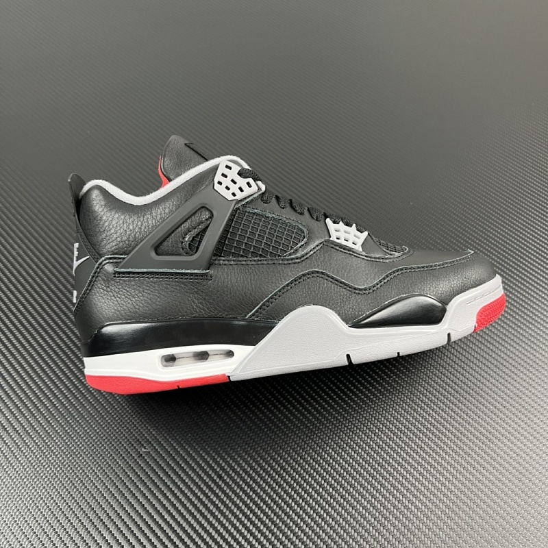 Jordan AJ4 Leather Black And Red