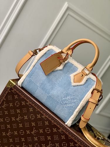 Pharrell Williams Damier Denim Speedy 25 Bandoulière