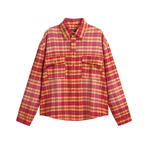 Far Farfromwhat Washed Flannel Shirts S-L 3270
