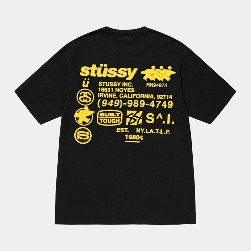 Stussy Stu Dna Tee Pigment Dyed Logo T S M L XL