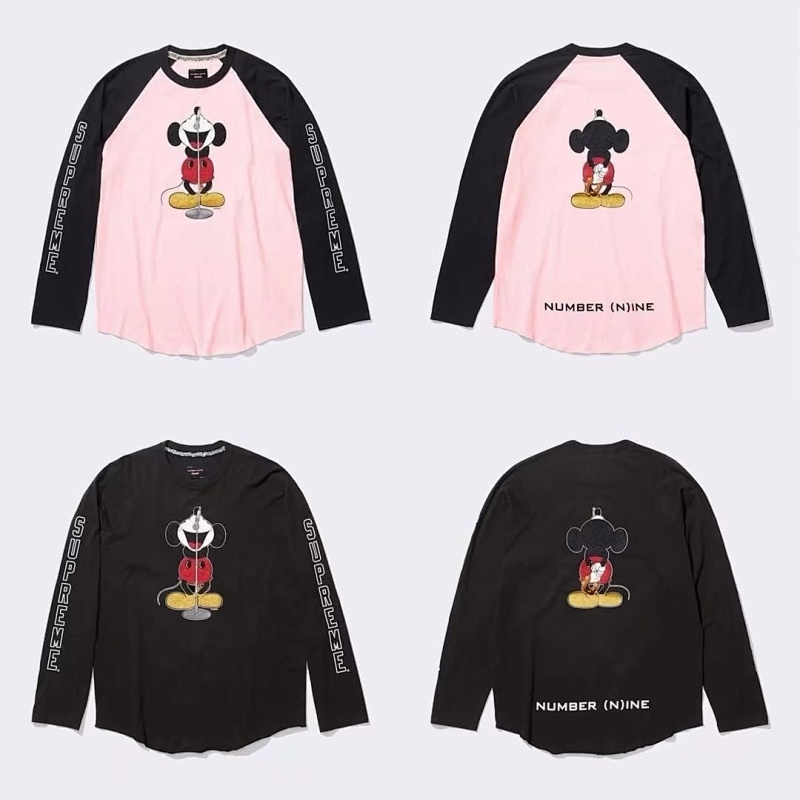Number Ine Mickey Raglan L S Top