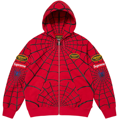 Vanson Spider-Man Zip UP Hooded S-Xl