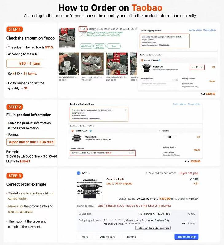 Balenciaga How To Order On Taobao