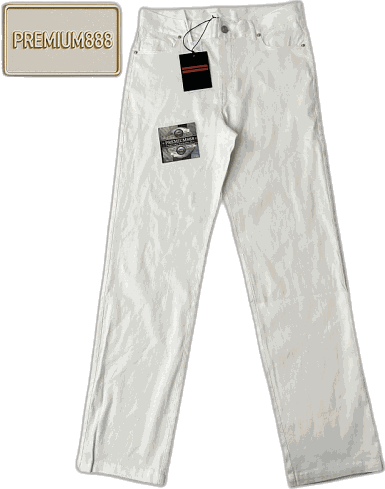 White straight jeans