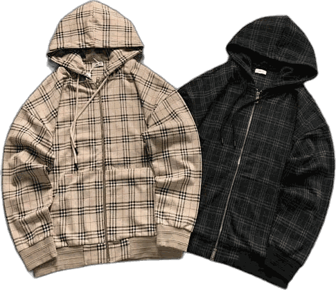 Burberry check hooded jacket