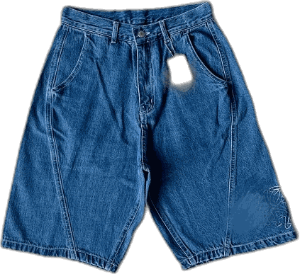 Baggy denim shorts