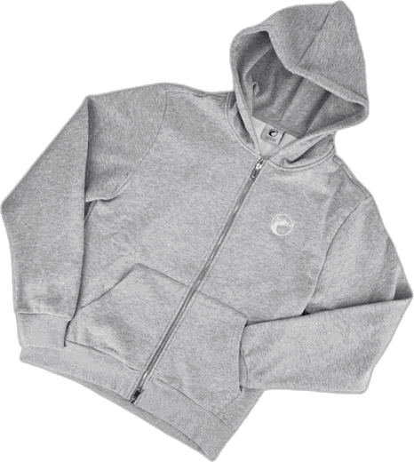 Grey zip-up hoodie