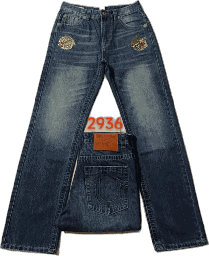 Dark wash straight jeans