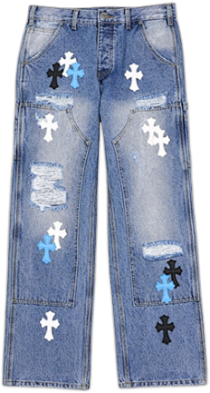 Chrome Hearts cross jeans