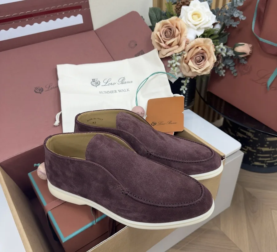Loro Piana Summer Walk Loafer Burgundy