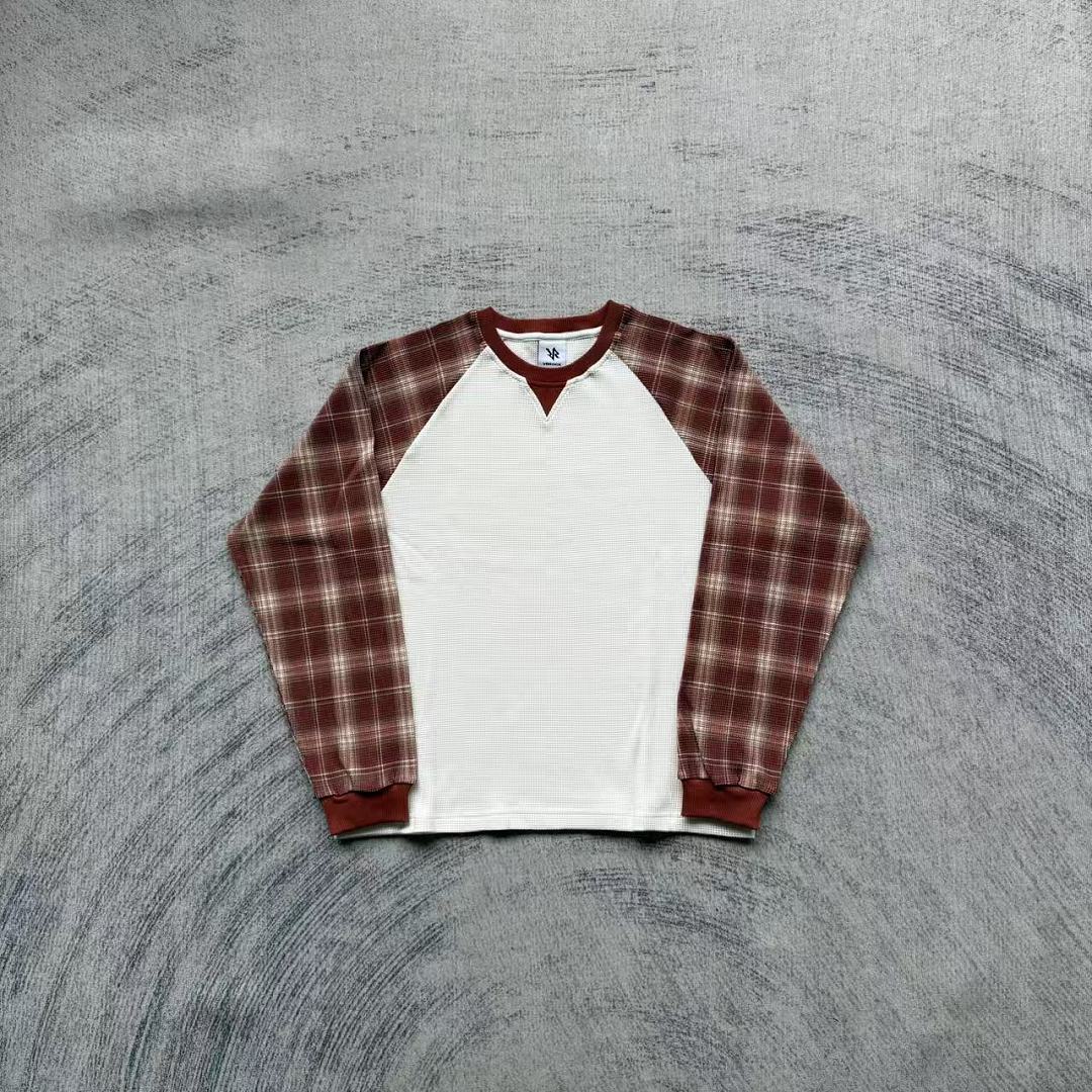 V*K WAFFLE LONG SLEEVES - Wine