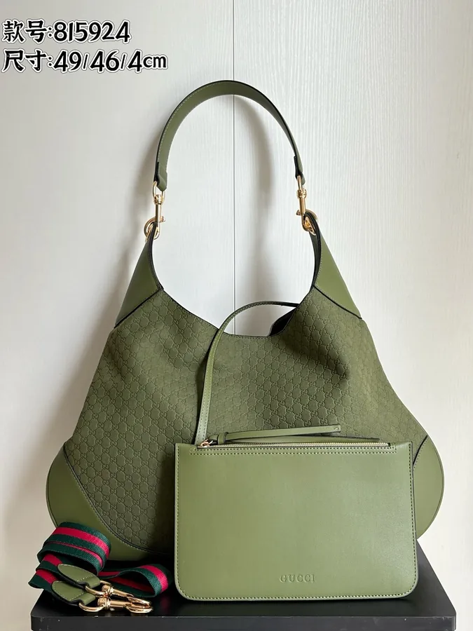 Gucci Aphrodite Large Hobo Bag (Olive)