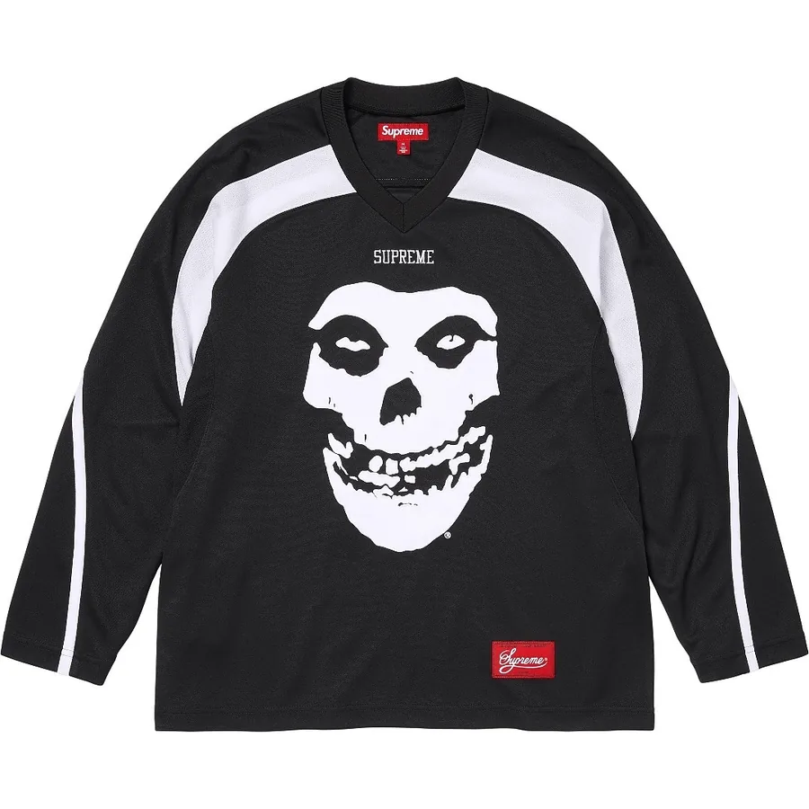 The Misfits 联名款 SS26 Hockey Jersey 骷髅鬼脸拼接设计长袖冰球衫球衣 男女同款 尺码：S M L XL
