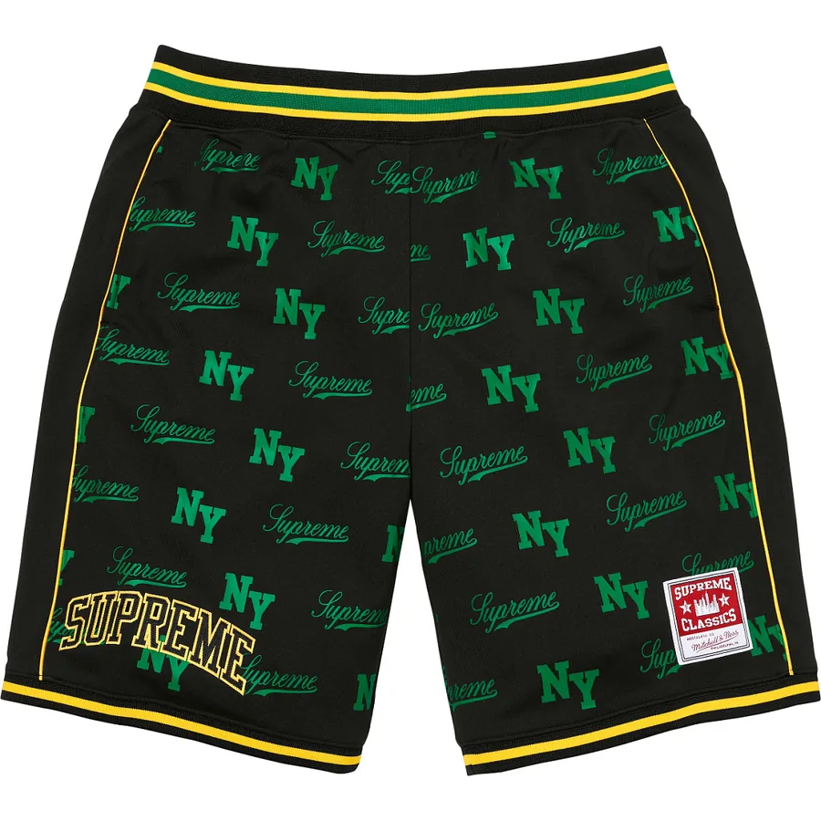 MITCHELL NESS 球裤 黑 白 S M L XL