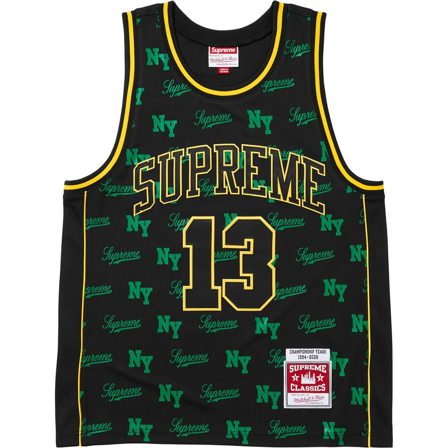 MITCHELL NESS 球衣 黑 白 S M L XL