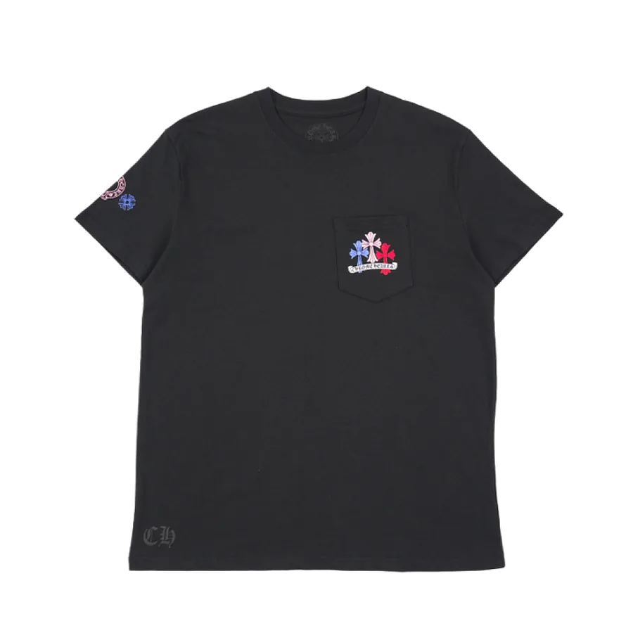 💰(210CNY) Two-tone pocket short sleeve, black Item ID:C12833